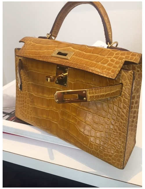 Kelly II  20 HERMES Alligator Miissipi Jaune or 