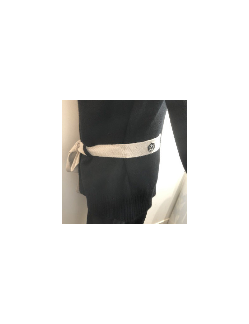 Gilet long CHANEL bicolore T42