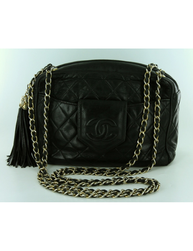Sac Caméra CHANEL Vintage noir