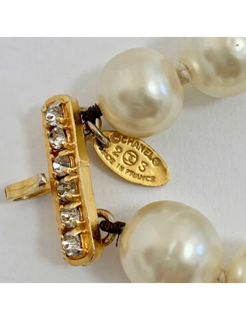 Bracelet perles CHANEL double rangs