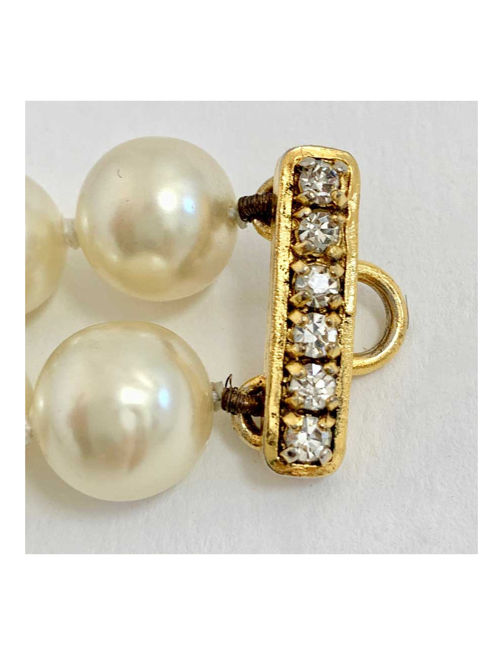 Bracelet perles CHANEL double rangs