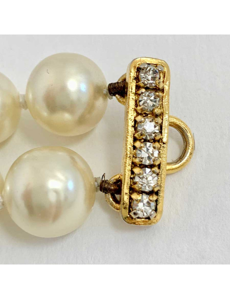 Bracelet perles CHANEL double rangs