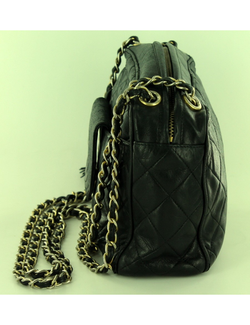 Sac Caméra CHANEL Vintage noir
