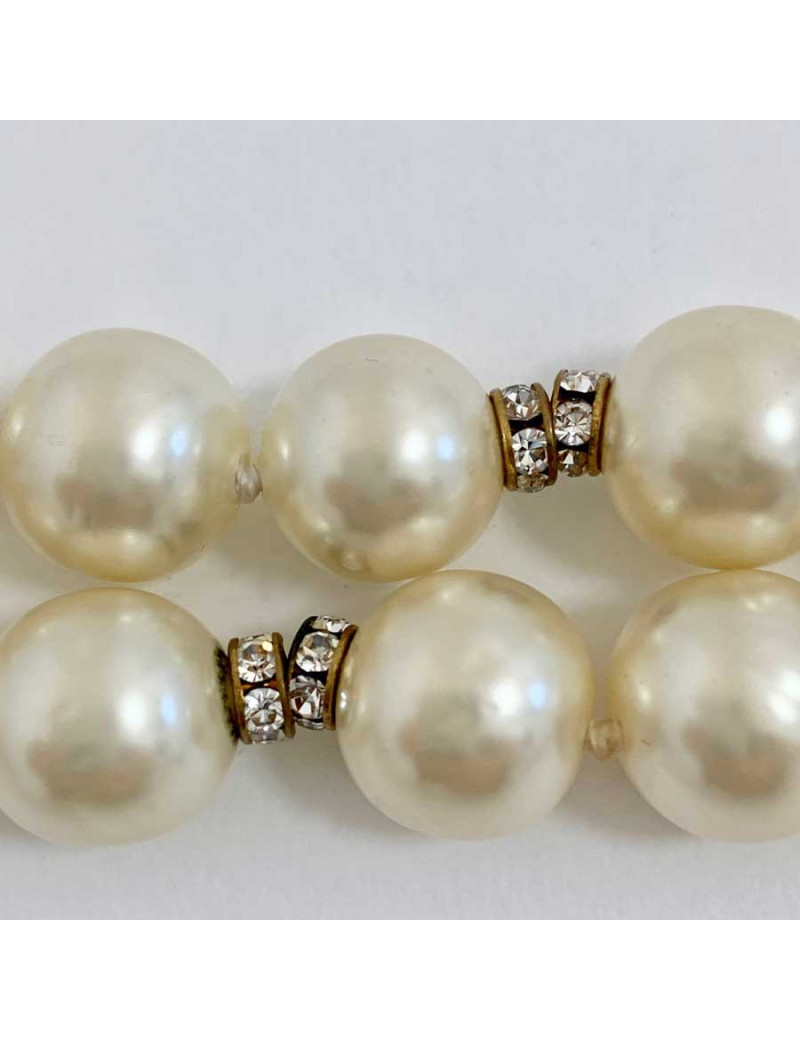 Bracelet perles CHANEL double rangs
