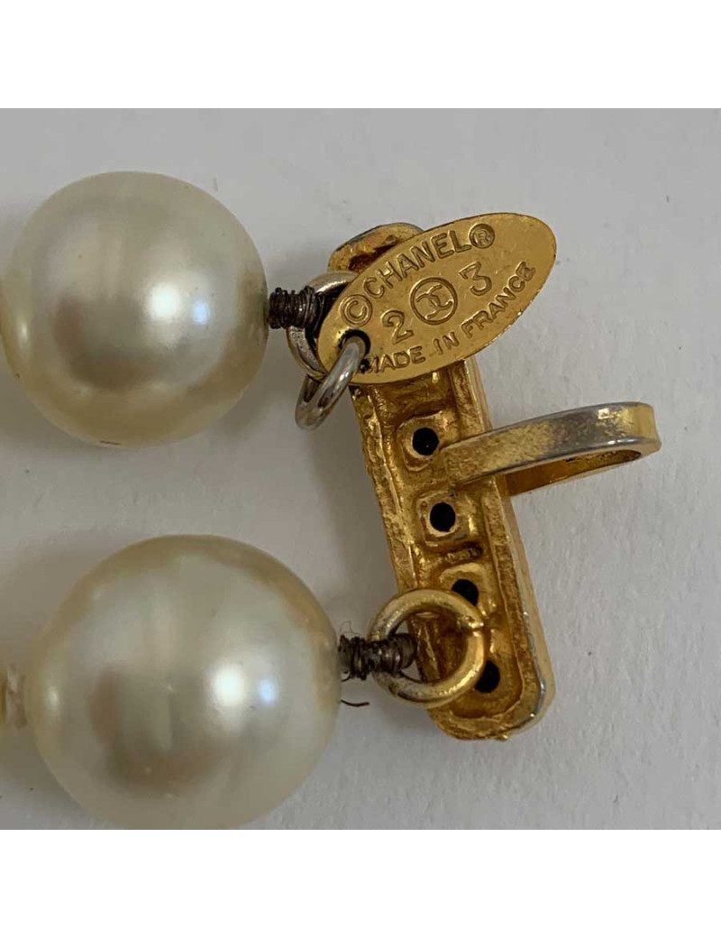 Bracelet perles CHANEL double rangs