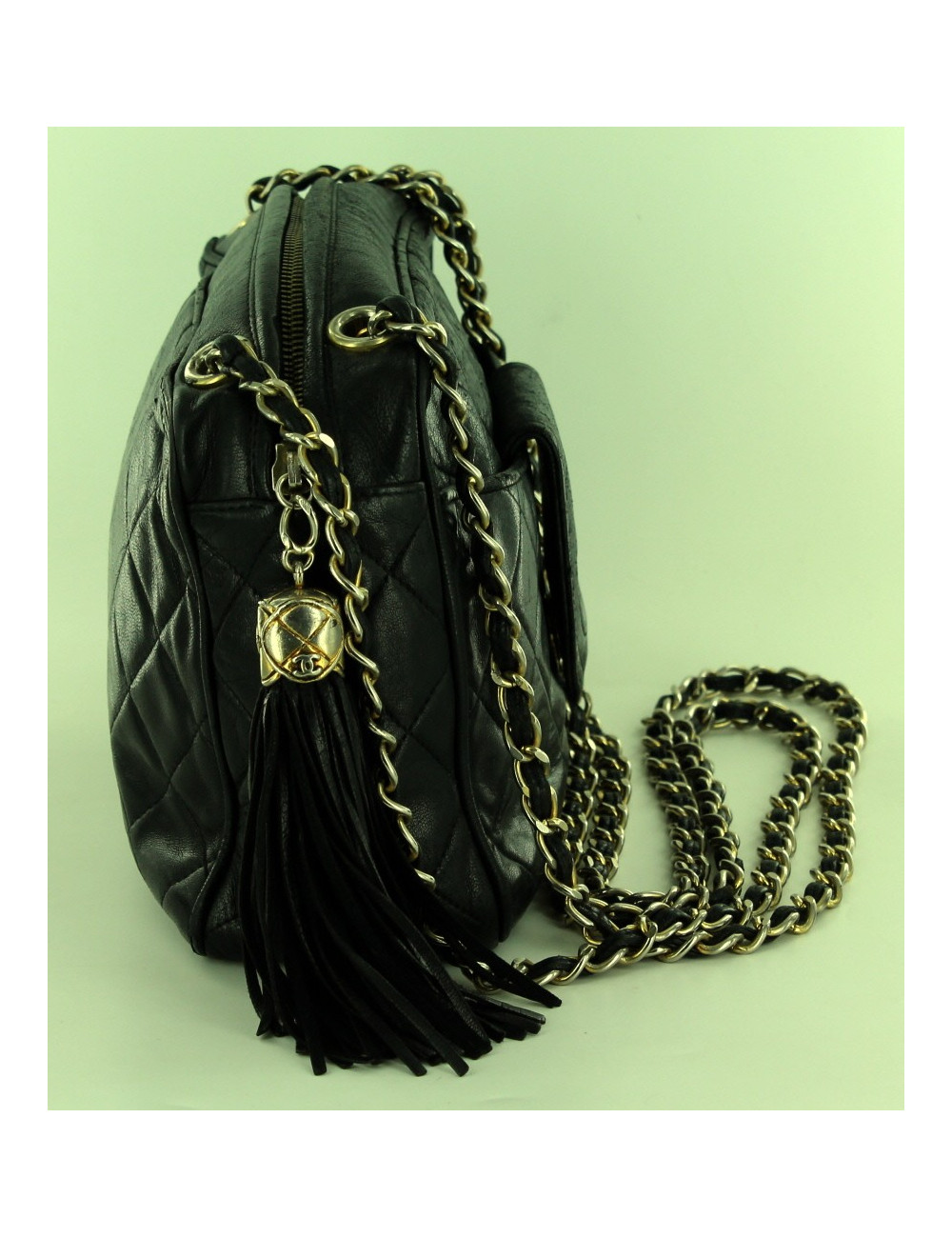 Sac Caméra CHANEL Vintage noir