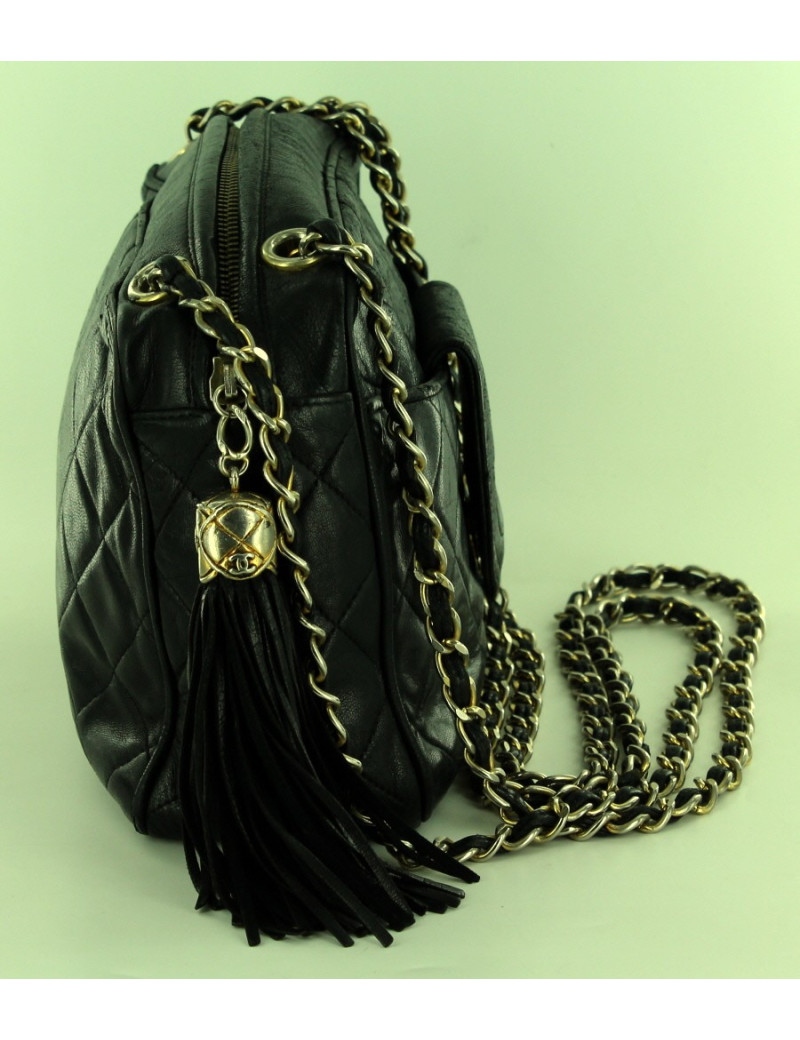 Sac Caméra CHANEL Vintage noir