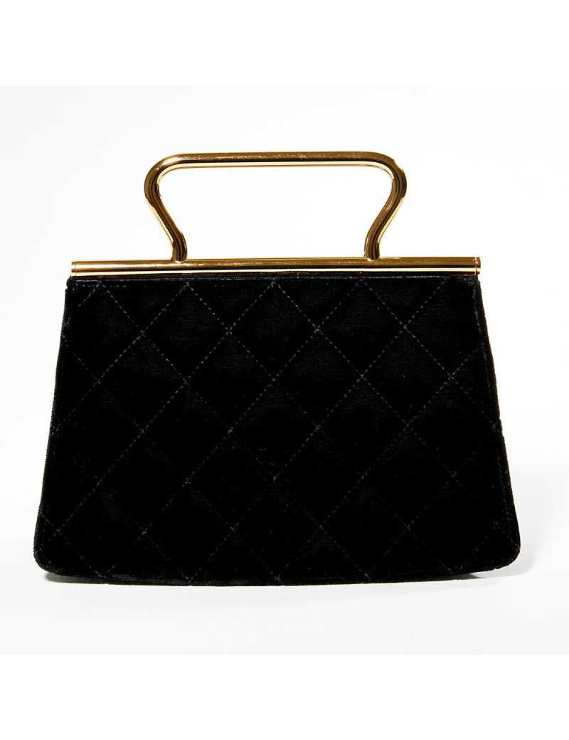 Sac du soir CHANEL Couture velours de soie noir