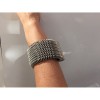CHANEL braided steel cufflinks
