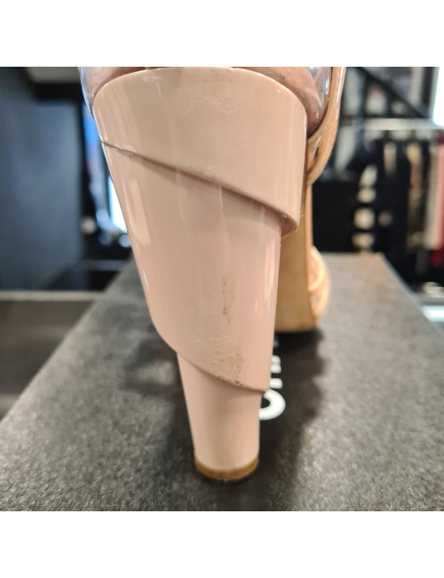 High Sandals CHANEL T 41 pink leather