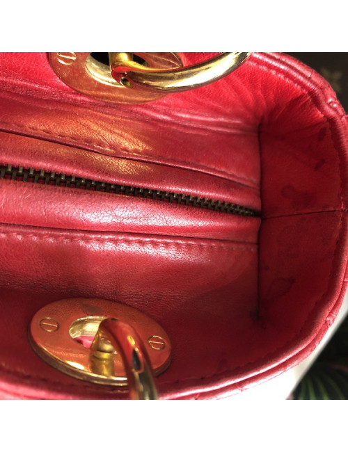 Sac Lady  DIOR cuir rouge 