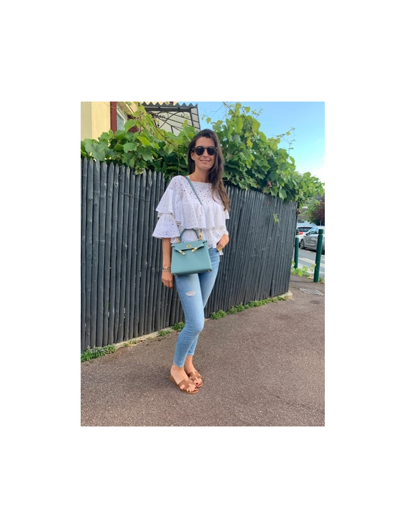 Sac Kelly 25 HERMES togo ciel bandoulière