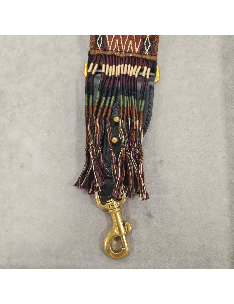 Bandoulière DIOR en toile brodée