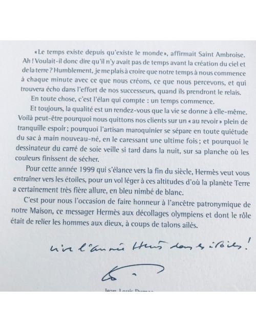 Carré HERMES coton l'Année dans les Etoiles 1999