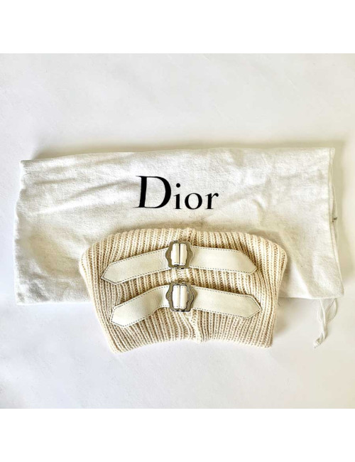 Cache-cou CHRISTIAN DIOR cachemire écru
