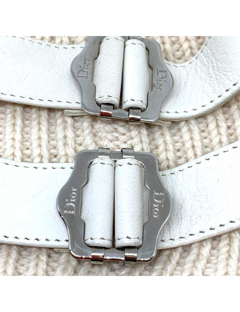 CHRISTIAN DIOR off-white cashmere neck warmer