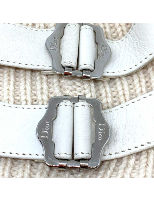 CHRISTIAN DIOR Cache-cou cachemire écru