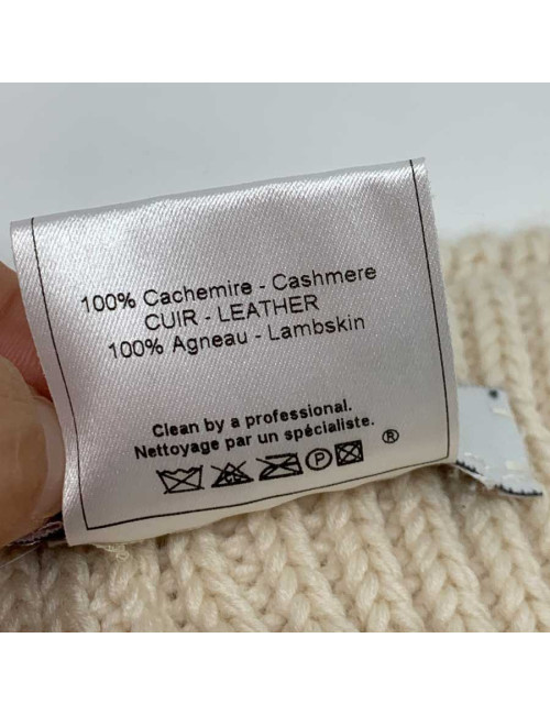 CHRISTIAN DIOR Cache-cou cachemire écru