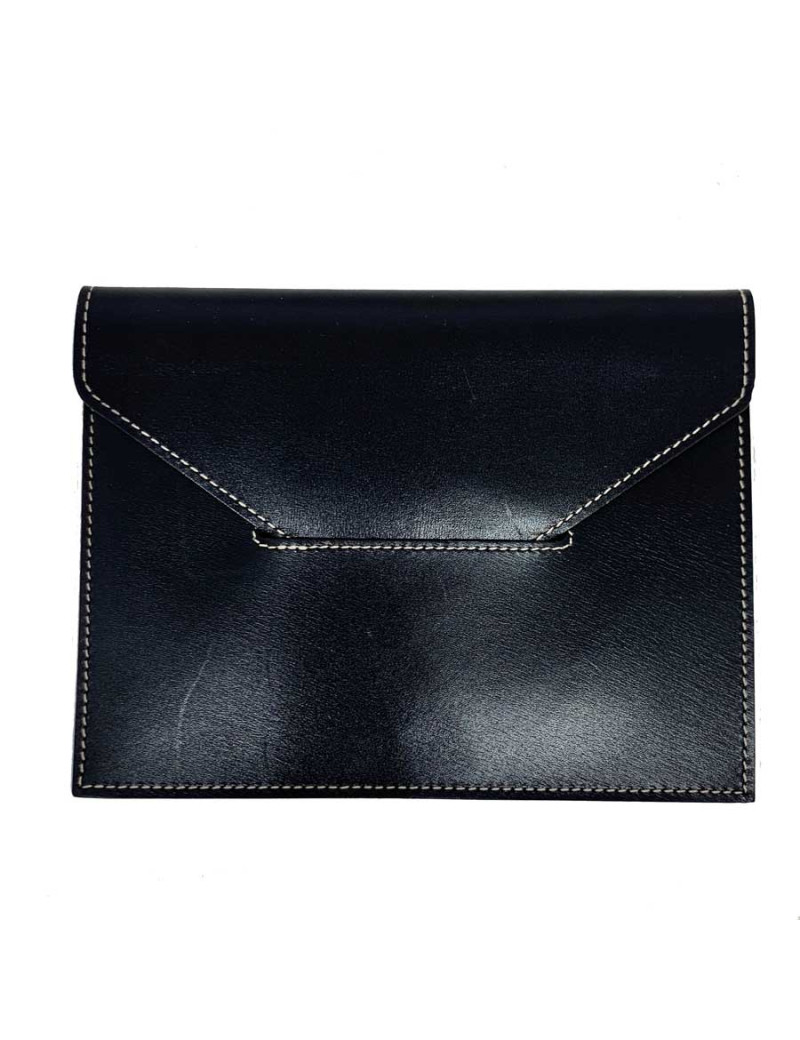 Porte cartes sans marque cuir box noir