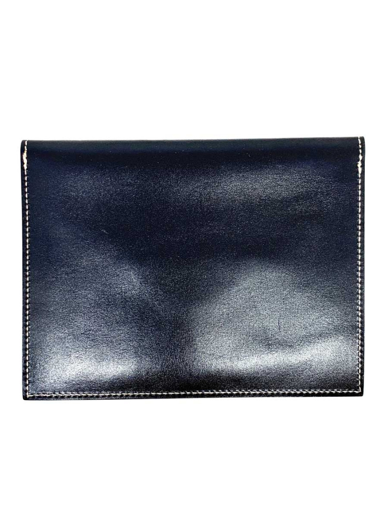 Porte cartes sans marque cuir box noir
