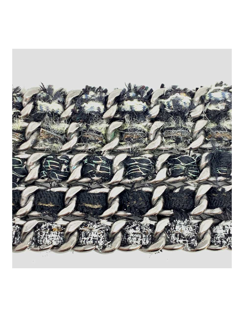 Collier CHANEL chaînes et tweed 