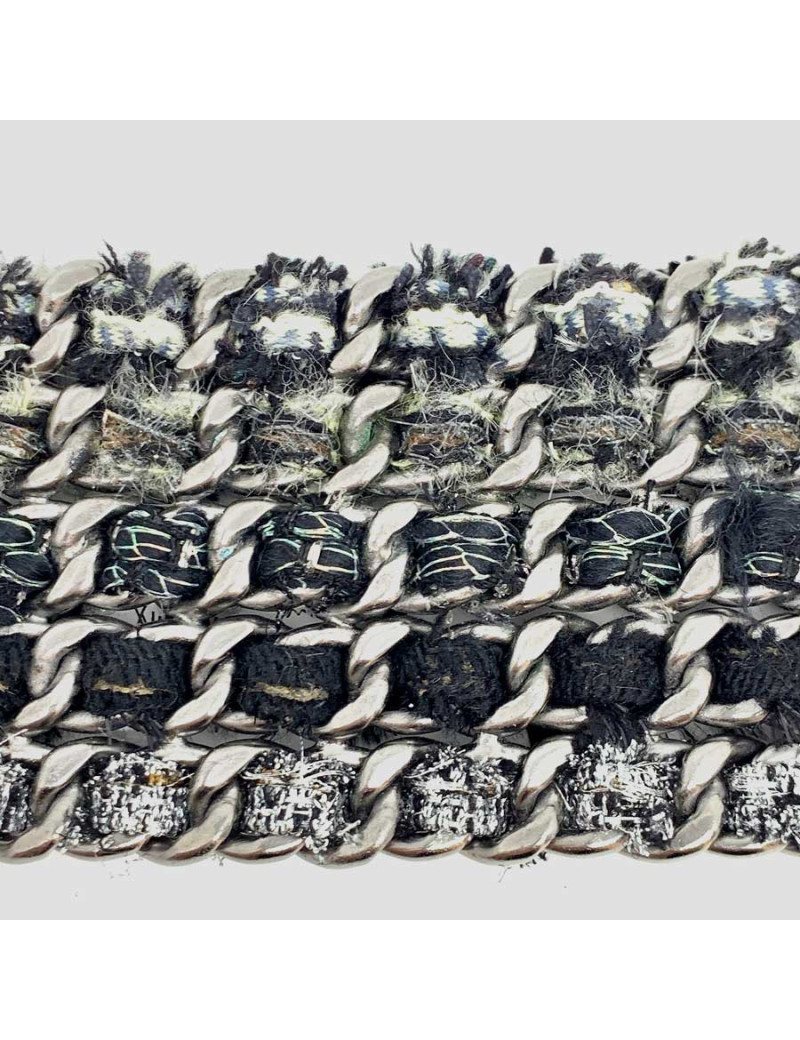 Collier CHANEL chaînes et tweed 