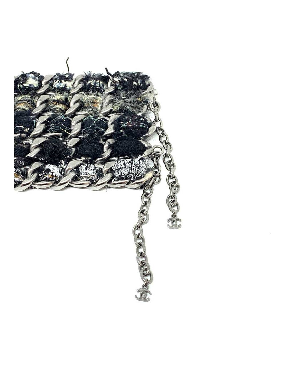 Collier CHANEL chaînes et tweed 