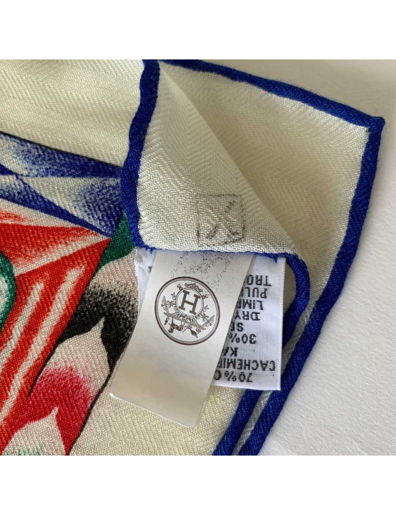 HERMES Châle "Robe du soir" en cachemire et soie