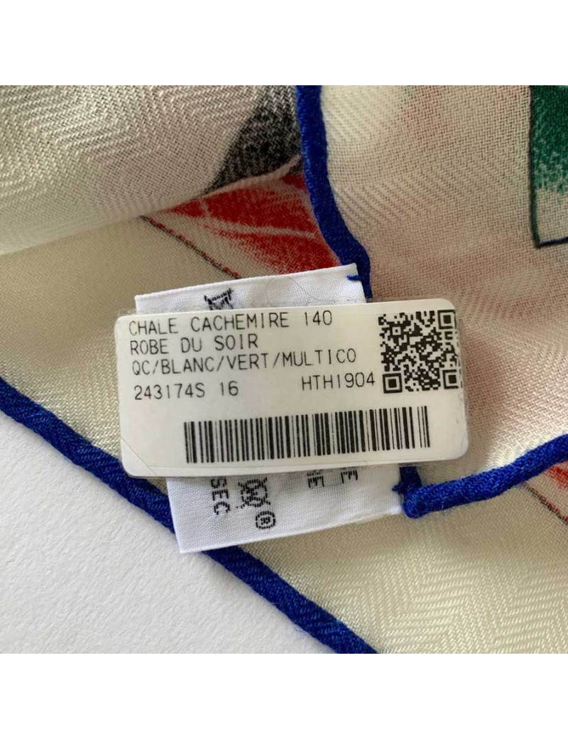 HERMES Châle "Robe du soir" en cachemire et soie