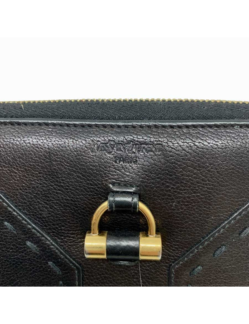 Compagnon YSL SAINT LAURENT cuir noir