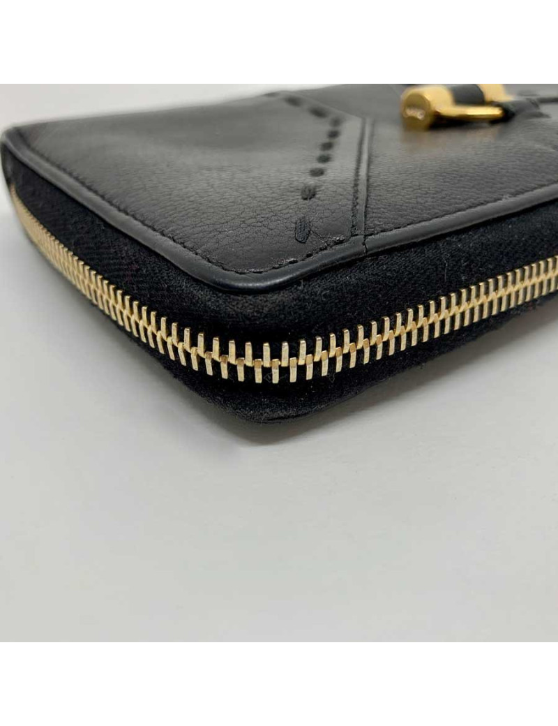 Compagnon YSL SAINT LAURENT cuir noir