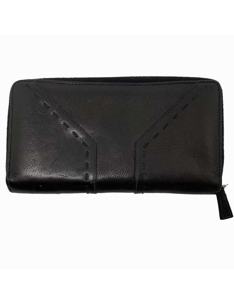 Compagnon YSL SAINT LAURENT cuir noir