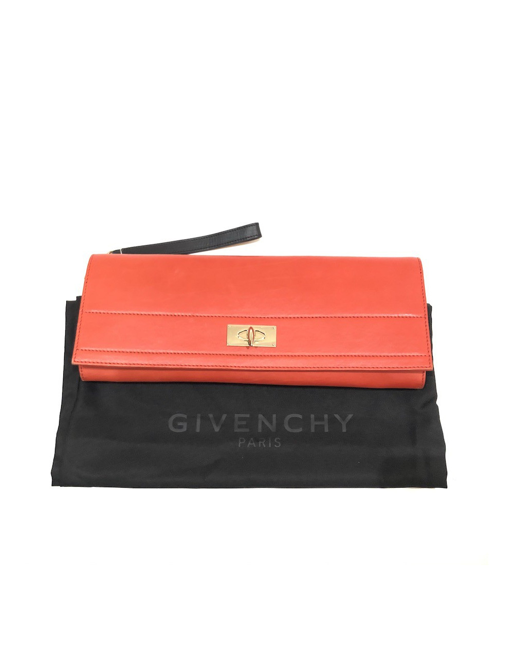 GIVENCHY red leather pouch