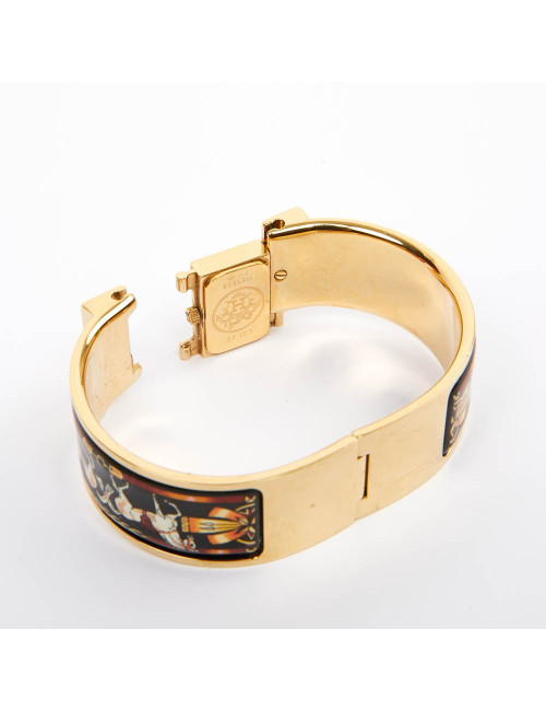 Montre loquet Clic Clac HERMES émail et doré