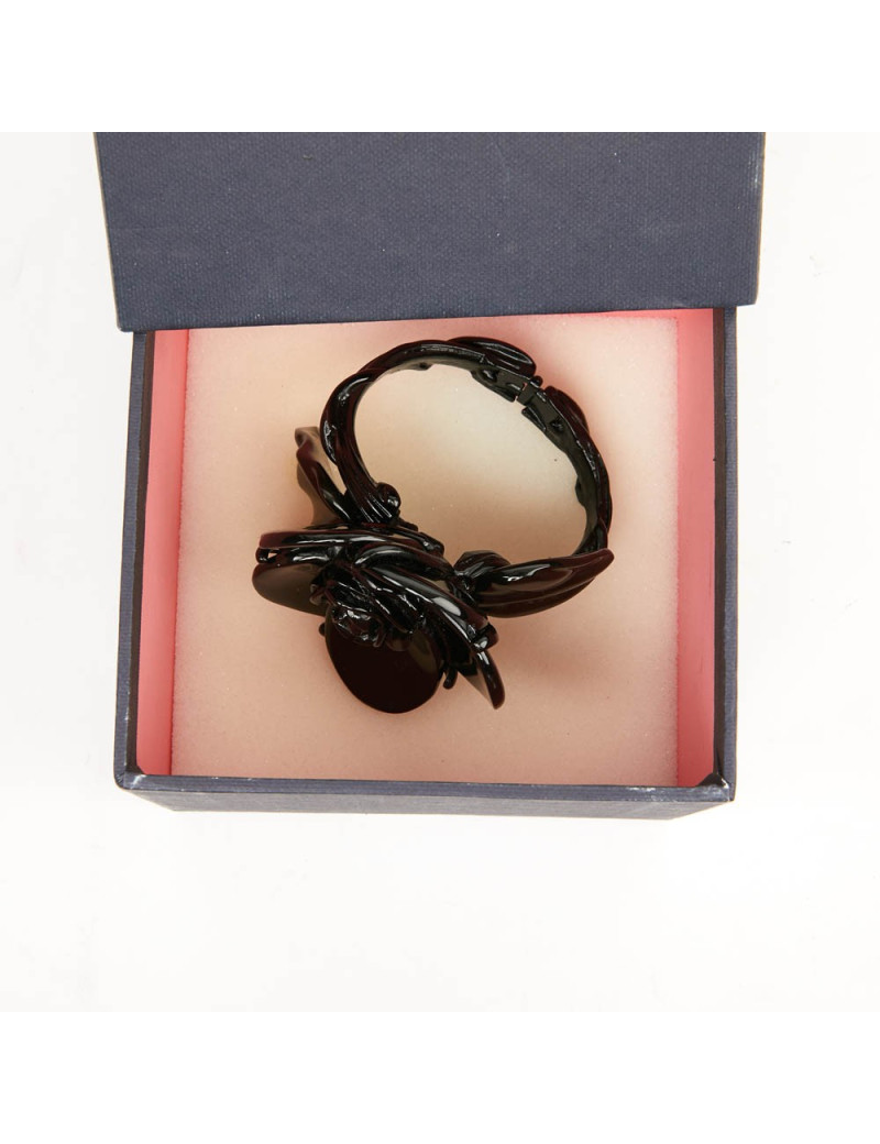 Bracelet OSCAR de la RENTA en acier et résine noir