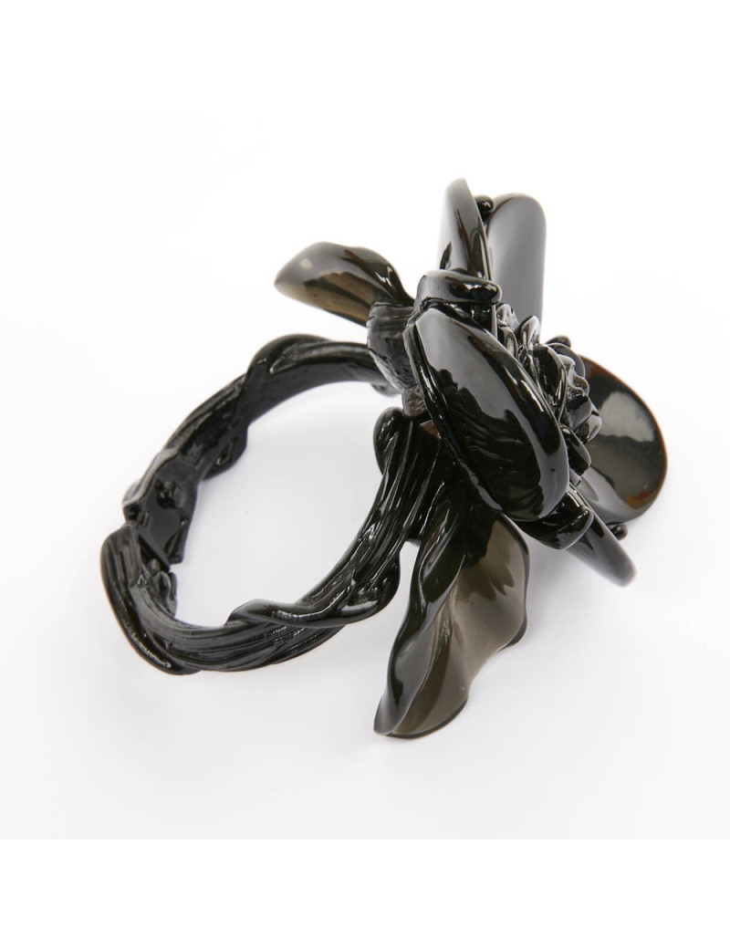 Bracelet OSCAR de la RENTA en acier et résine noir