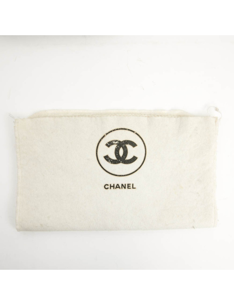 Petit sac vintage CHANEL cuir lisse bleu marine