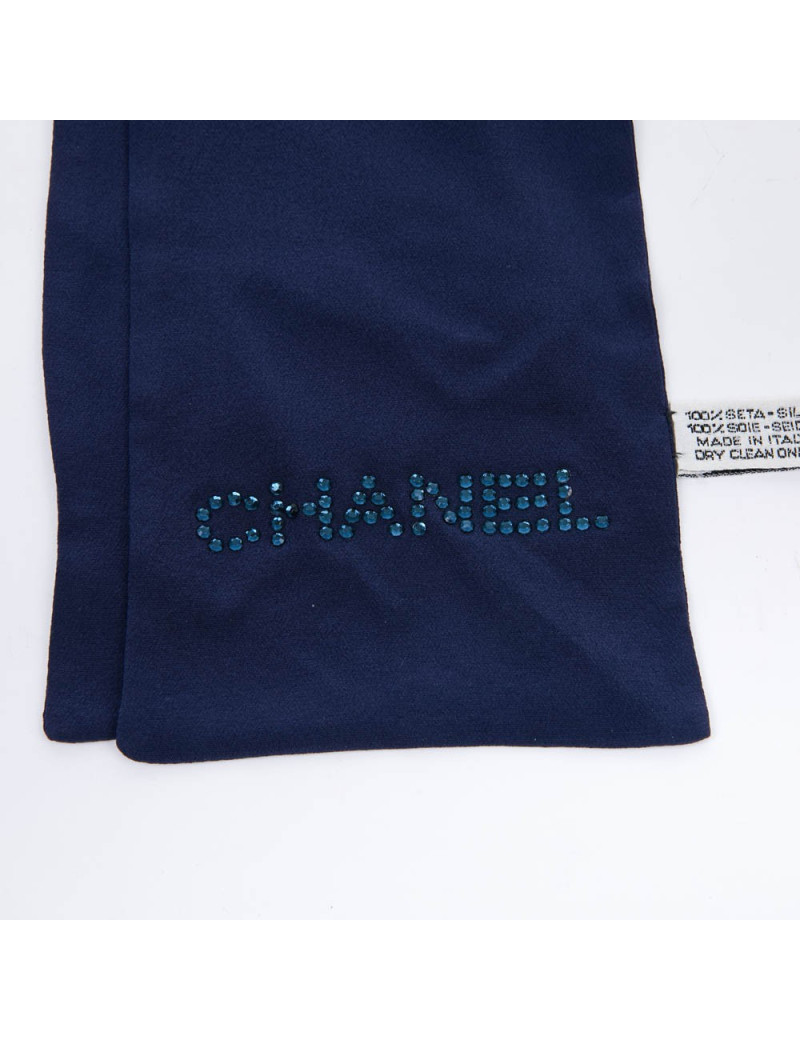 Twilly CHANEL soie bleue
