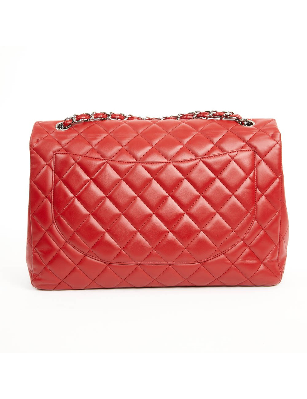 Sac Jumbo CHANEL cuir d'agneau rouge