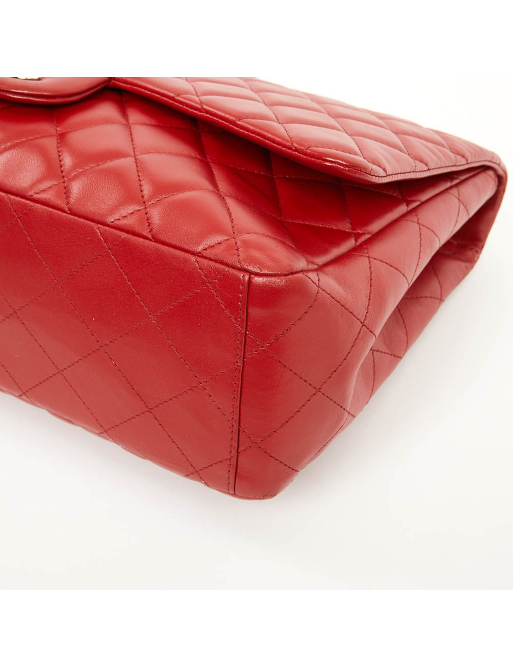Sac Jumbo CHANEL cuir d'agneau rouge