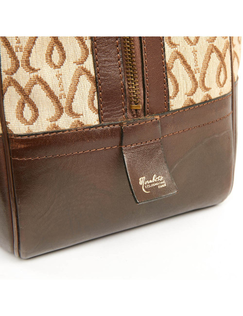Cabas MORABITO toile et cuir Monogramme