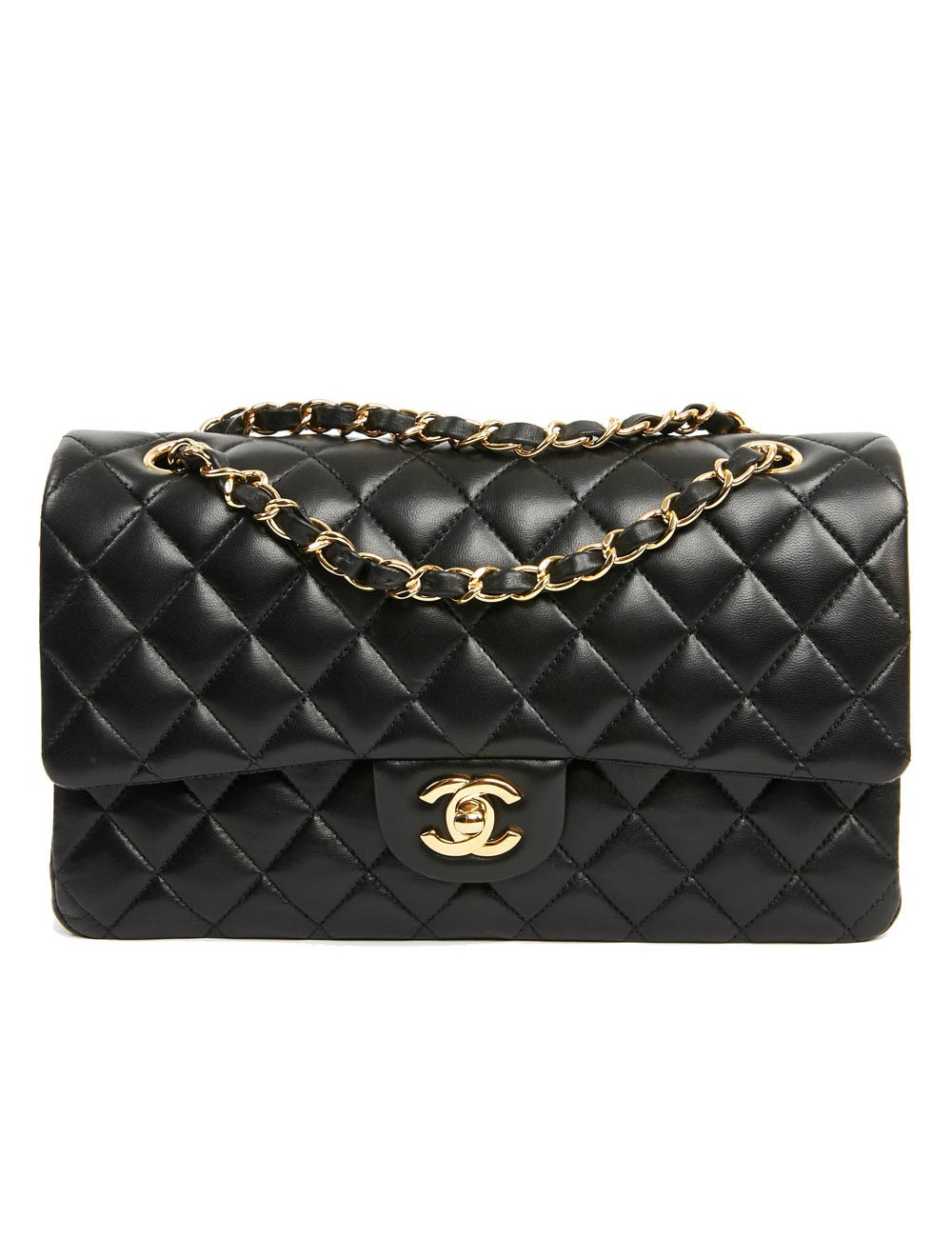Timeless chanel cuir d'agneau noir 