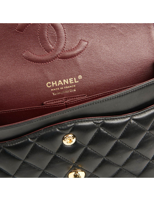 Timeless chanel cuir d'agneau noir 