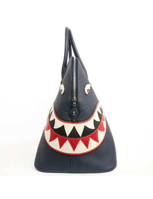Bolide HERMES Shark togo bleu nuit