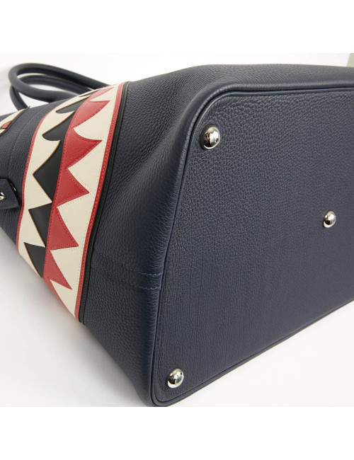 Bolide HERMES Shark togo bleu nuit