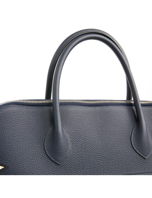 Bolide HERMES Shark togo bleu nuit