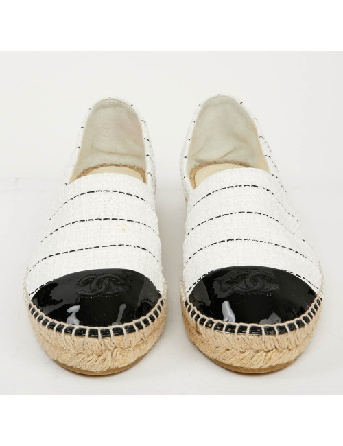 CHANEL Espadrilles Tweed Pat T 39