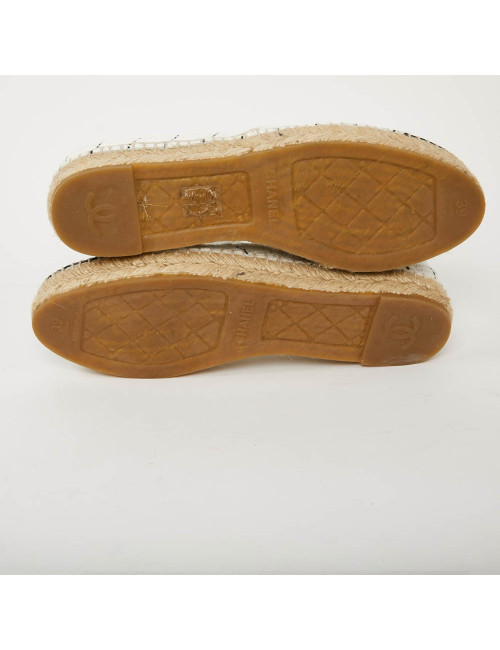 CHANEL Espadrilles Tweed Pat T 39