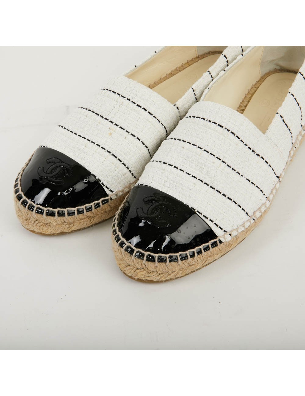 CHANEL Espadrilles Tweed Pat T 39