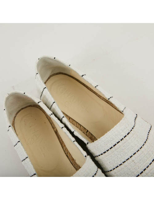 CHANEL Espadrilles Tweed Pat T 39